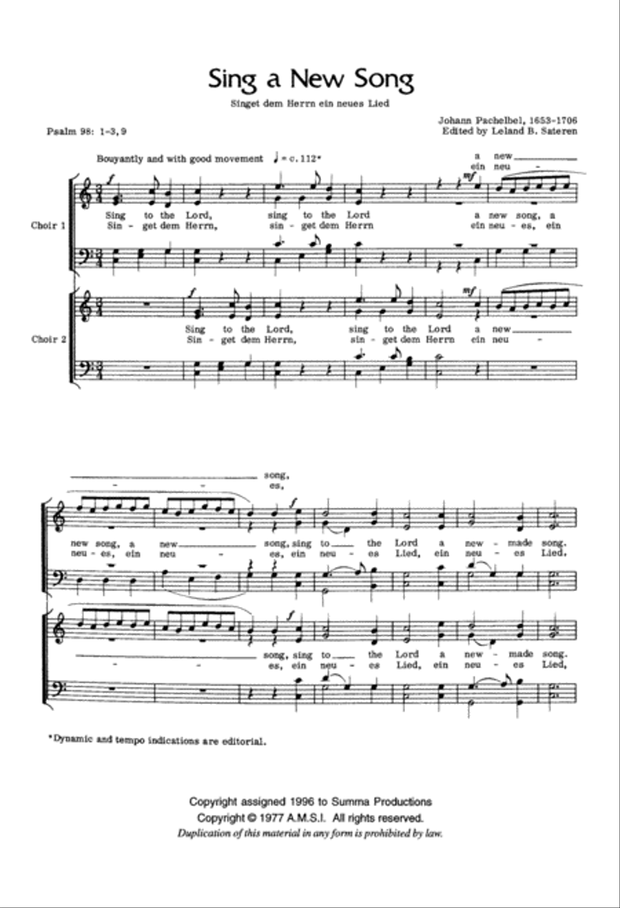Sing a New Song Sing a New Song Choir scores gallery preview page 3