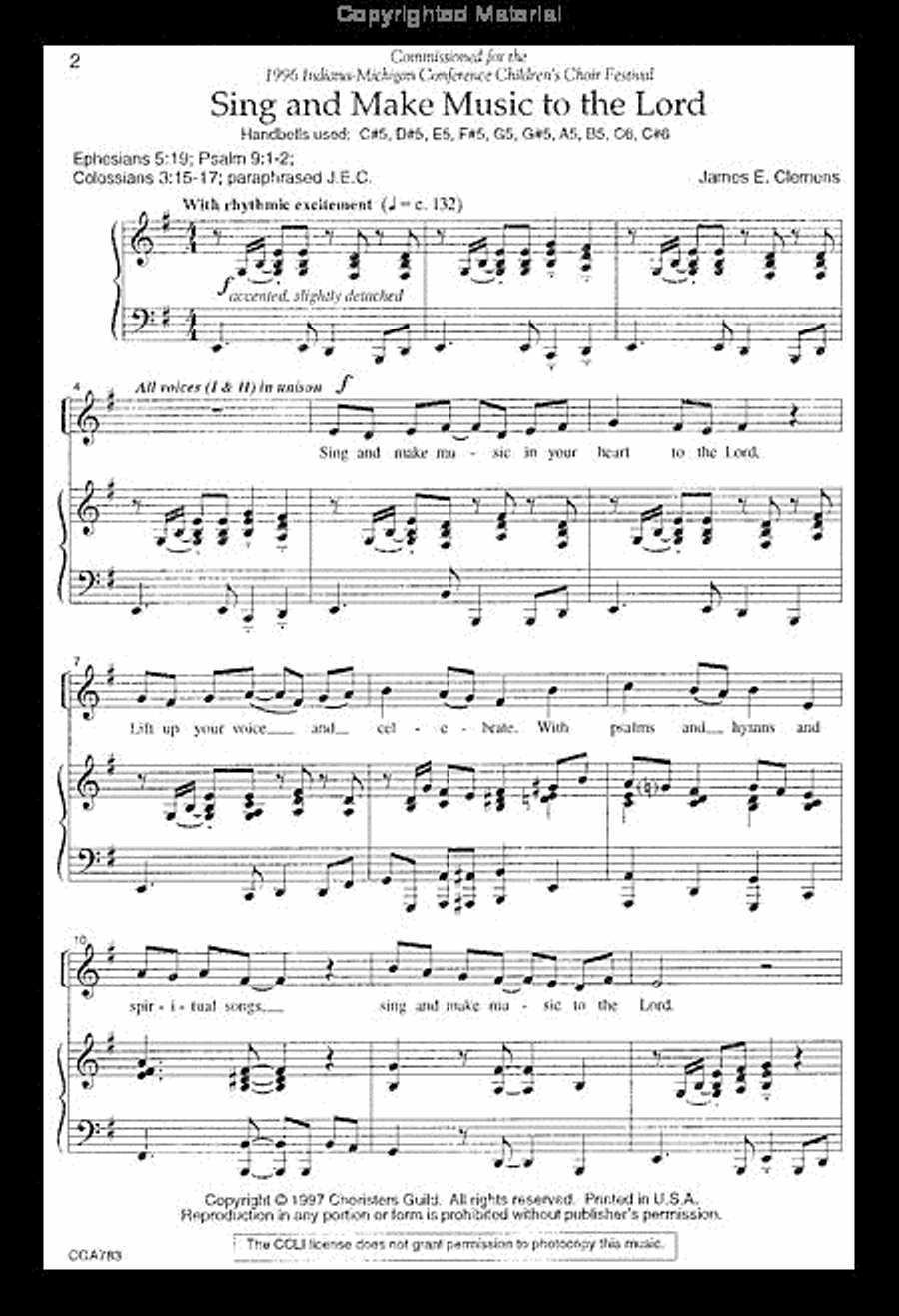 Sing and Make Music to the Lord 2-Part scores gallery preview page 2