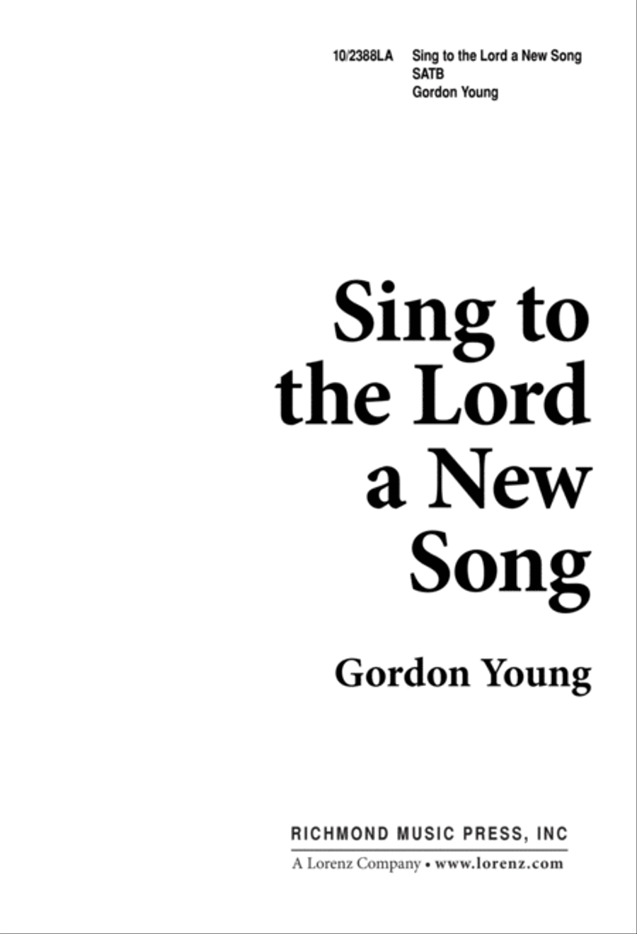 Sing to the Lord a New Song 4-Part scores gallery preview page 2