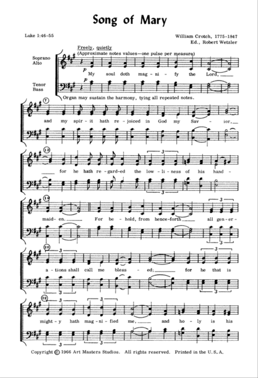 Song of Mary 4-Part scores gallery preview page 3