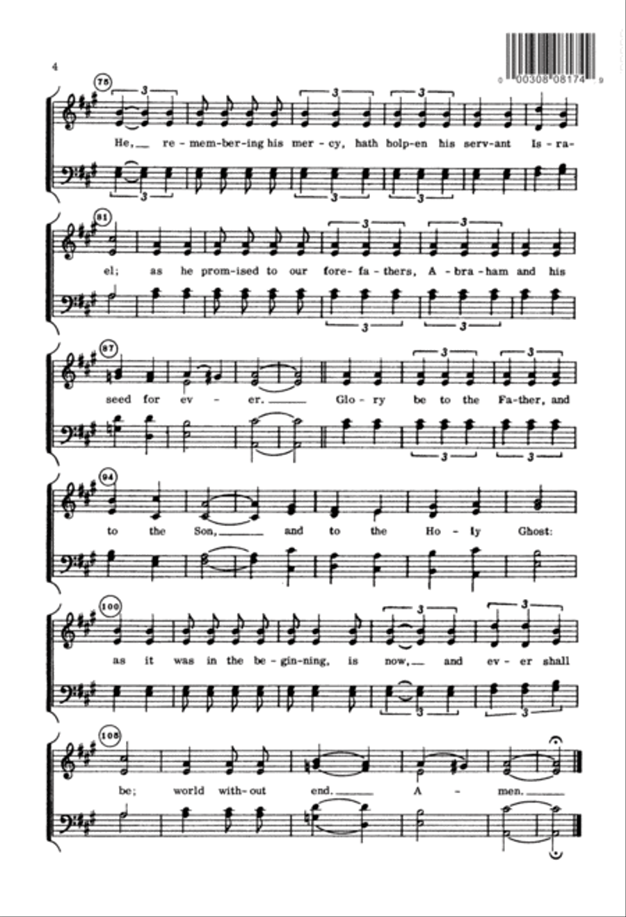 Song of Mary 4-Part scores gallery preview page 5