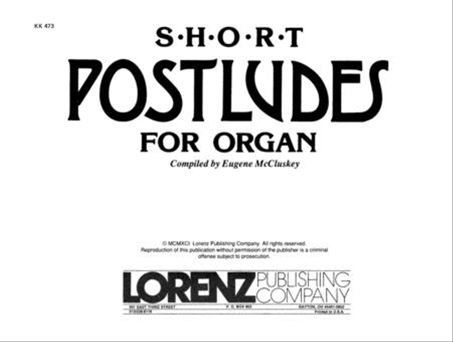 Short Postludes for Organ Organ Solo scores gallery preview page 2
