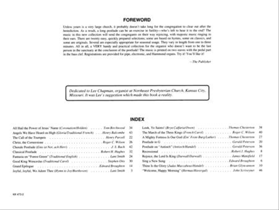 Short Postludes for Organ Organ Solo scores gallery preview page 3