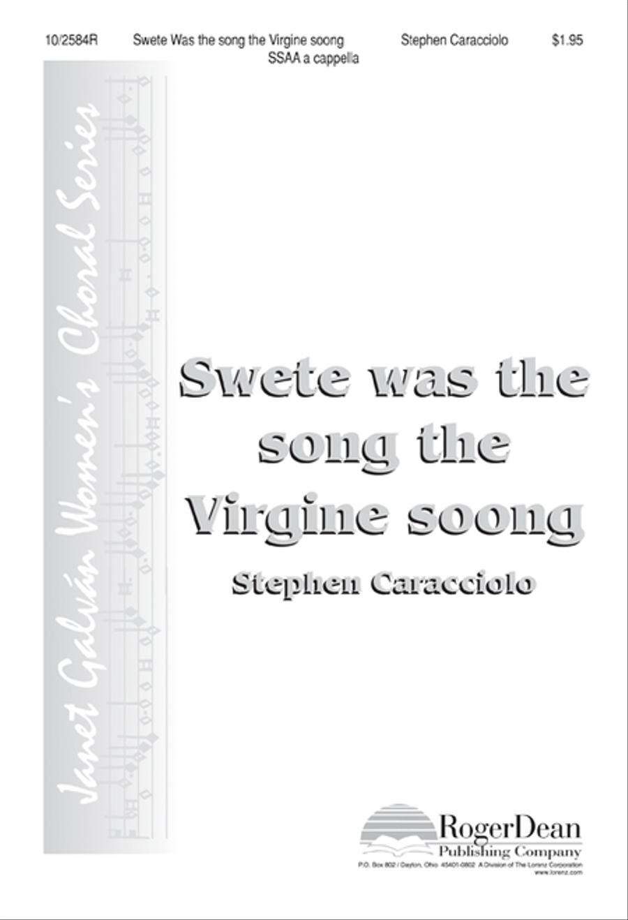 Swete was the song the Virgine soong SSAA scores gallery preview page 1