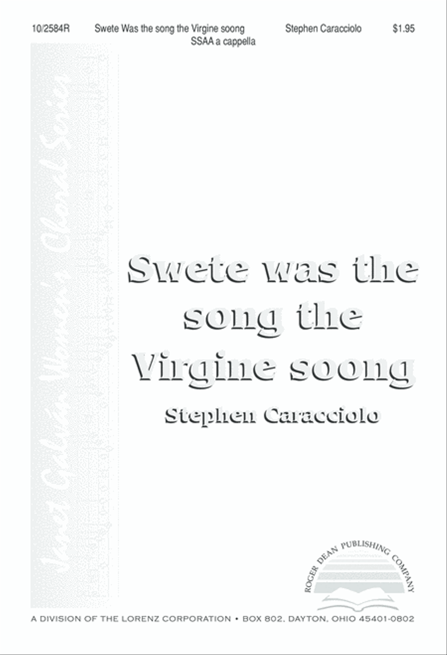 Swete was the song the Virgine soong SSAA scores gallery preview page 2
