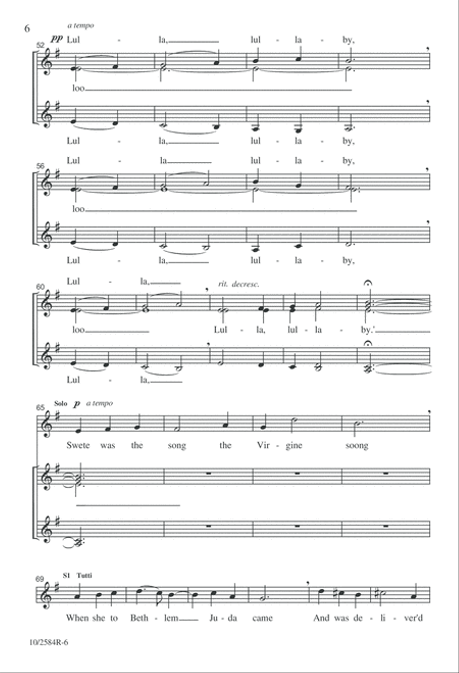 Swete was the song the Virgine soong SSAA scores gallery preview page 7