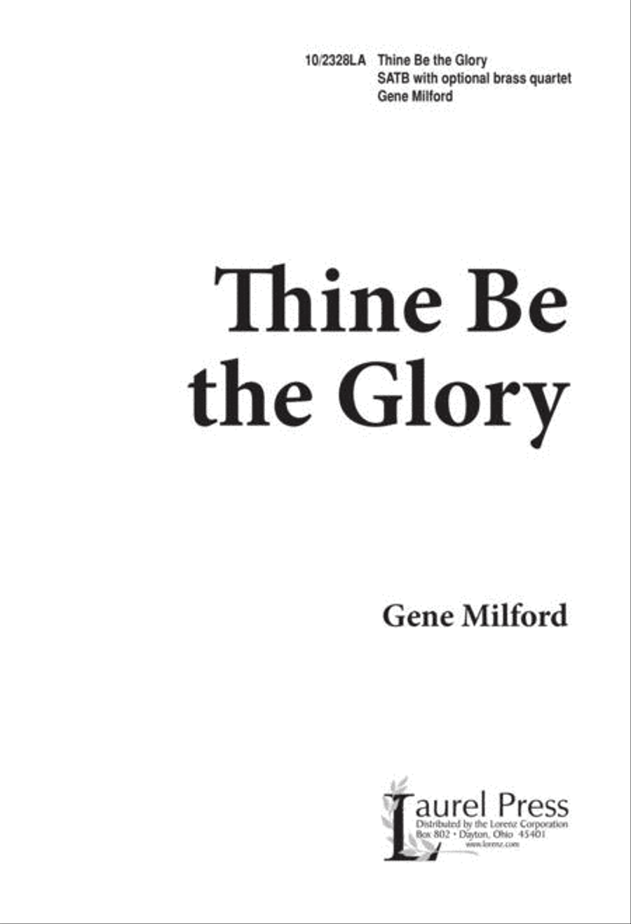 Thine Be the Glory 4-Part scores gallery preview page 1