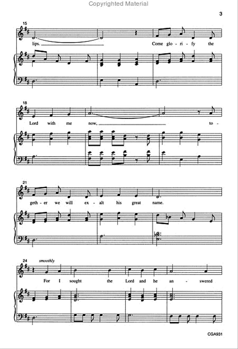 Three Psalms Settings For Unison/2-part Choir Unison Choir scores gallery preview page 3