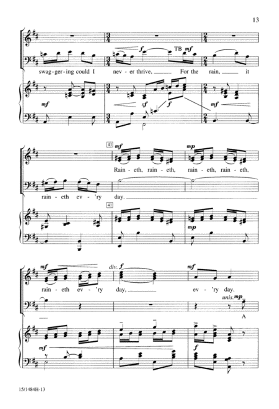 Three Shakespeare Songs Three Shakespeare Songs 4-Part scores gallery preview page 14
