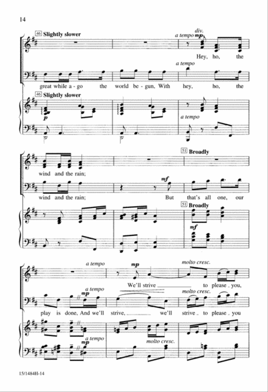 Three Shakespeare Songs Three Shakespeare Songs 4-Part scores gallery preview page 15