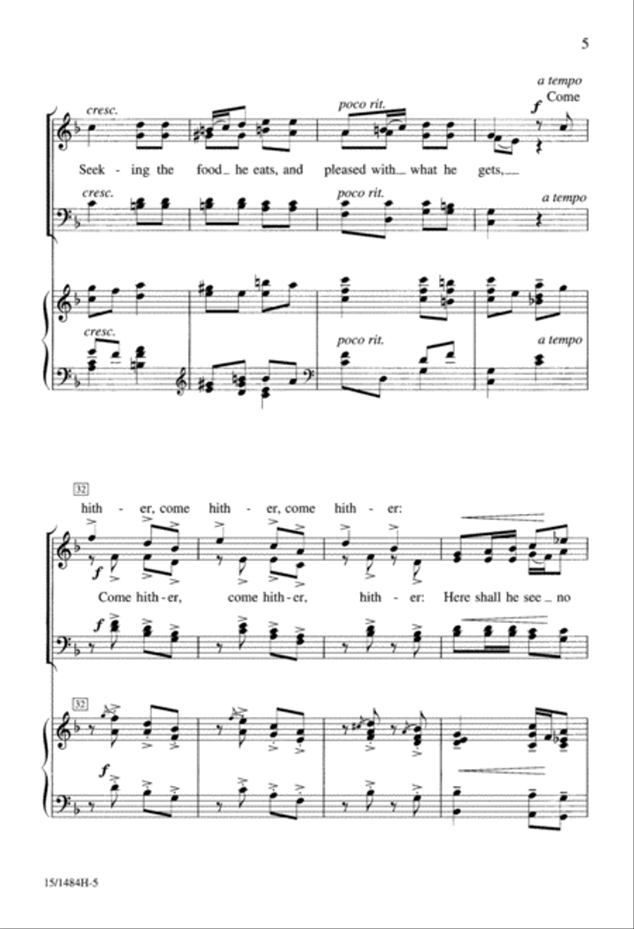 Three Shakespeare Songs Three Shakespeare Songs 4-Part scores gallery preview page 6