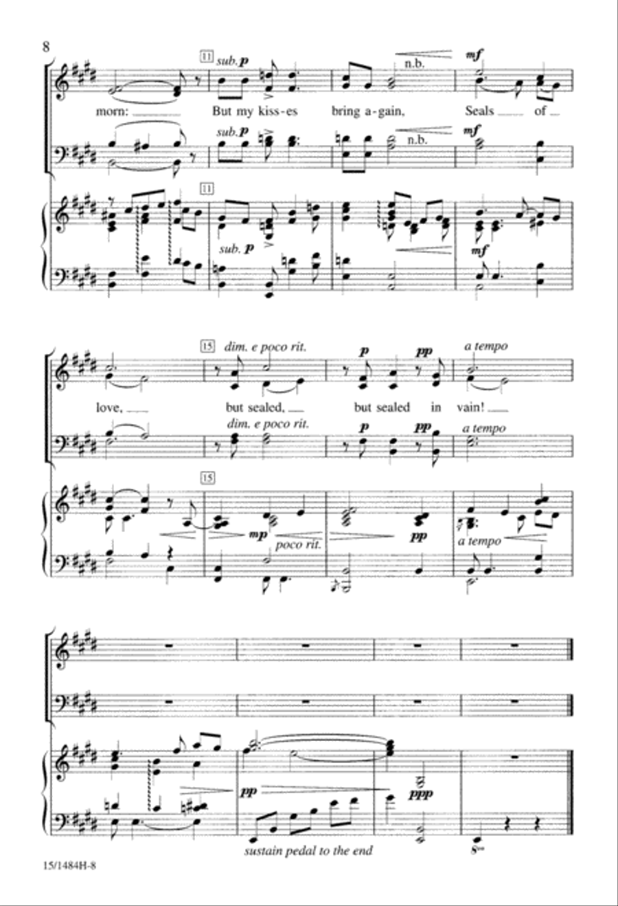 Three Shakespeare Songs Three Shakespeare Songs 4-Part scores gallery preview page 9