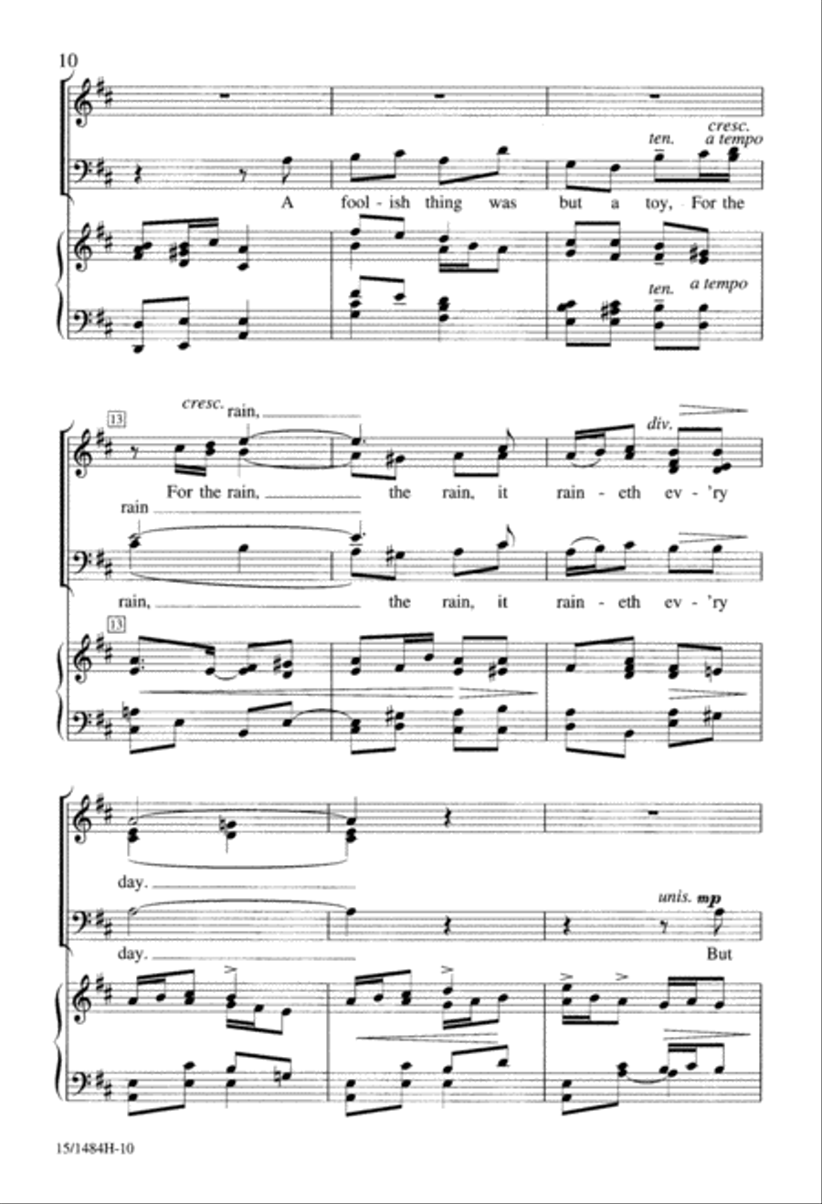 Three Shakespeare Songs Three Shakespeare Songs 4-Part scores gallery preview page 11