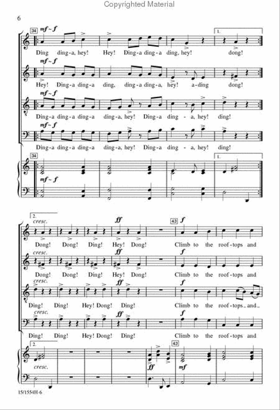 Throw Open Your Shutters! 4-Part scores gallery preview page 6