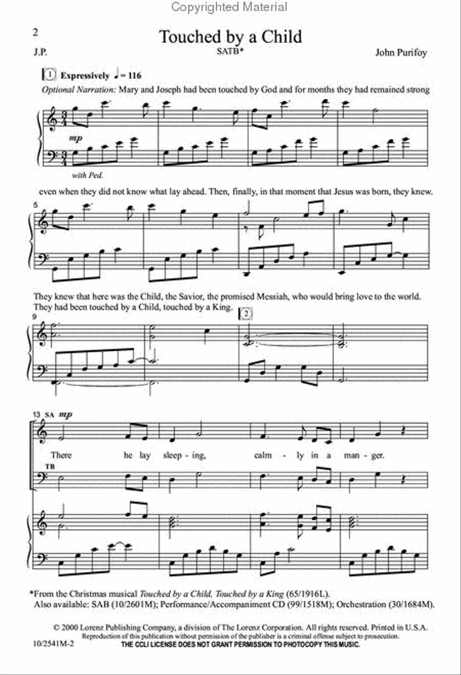 Touched by a Child Touched by a Child 4-Part scores gallery preview page 2