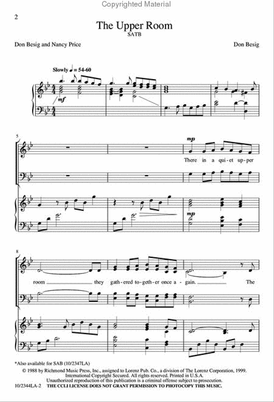 The Upper Room The Upper Room 4-Part scores gallery preview page 2