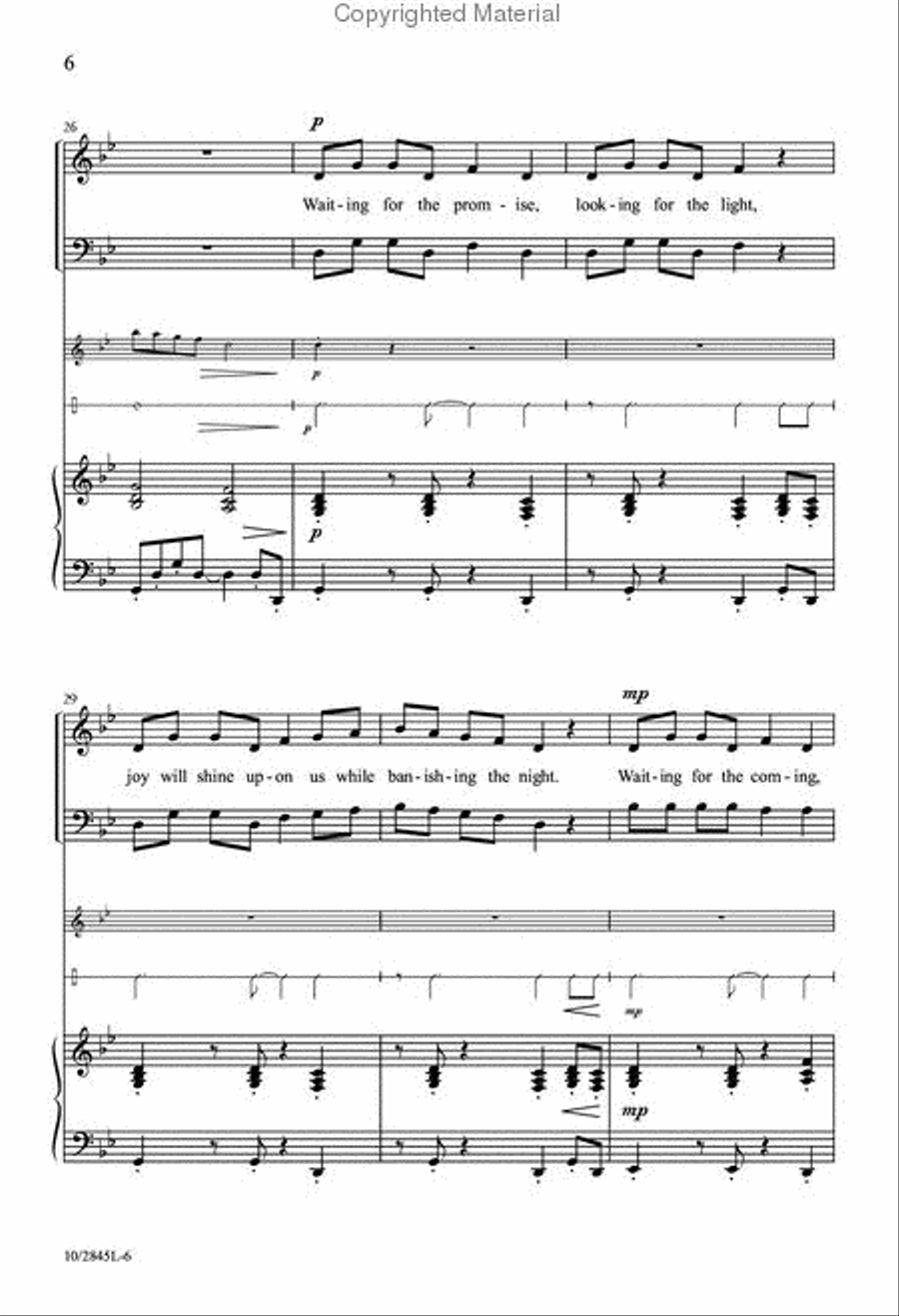 Waiting for the Promise Waiting for the Promise 4-Part scores gallery preview page 6