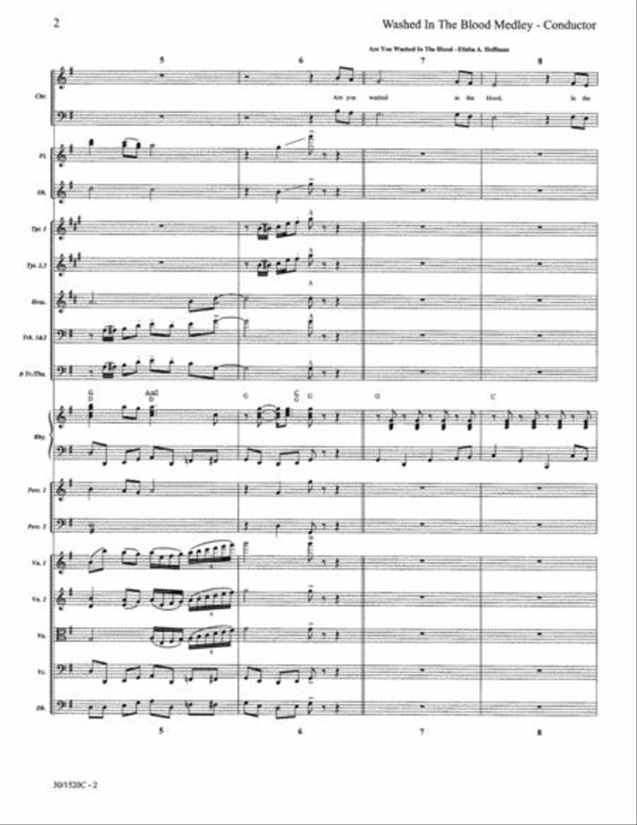 Washed in the Blood - Orchestration Choir scores gallery preview page 3