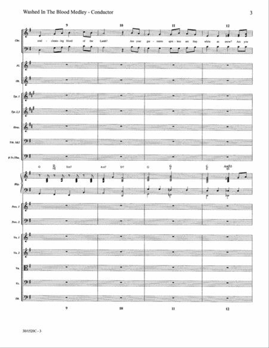 Washed in the Blood - Orchestration Choir scores gallery preview page 4