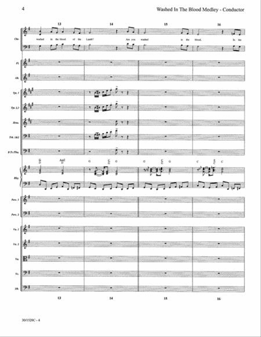 Washed in the Blood - Orchestration Choir scores gallery preview page 5