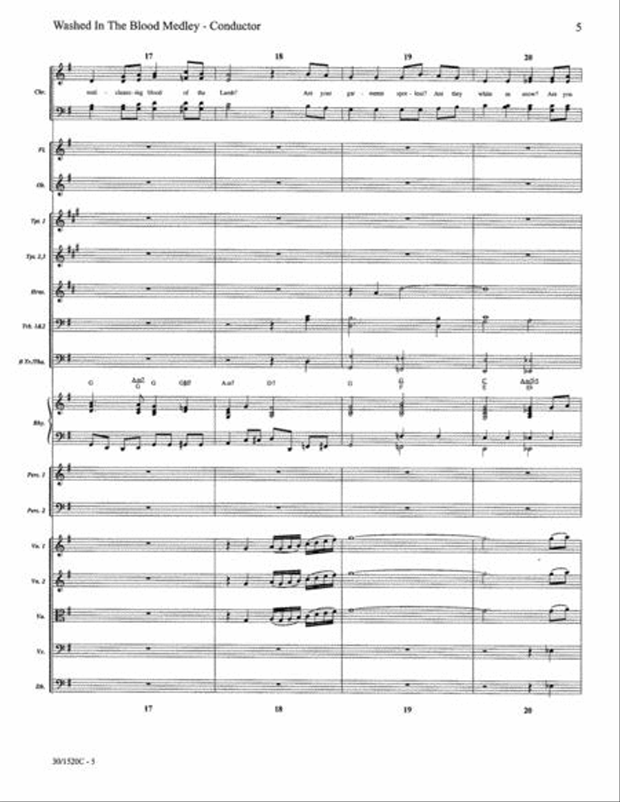 Washed in the Blood - Orchestration Choir scores gallery preview page 6