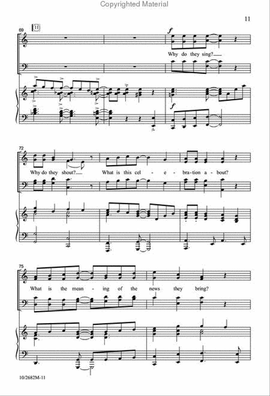 Why Do the Shepherds Sing? 4-Part scores gallery preview page 11