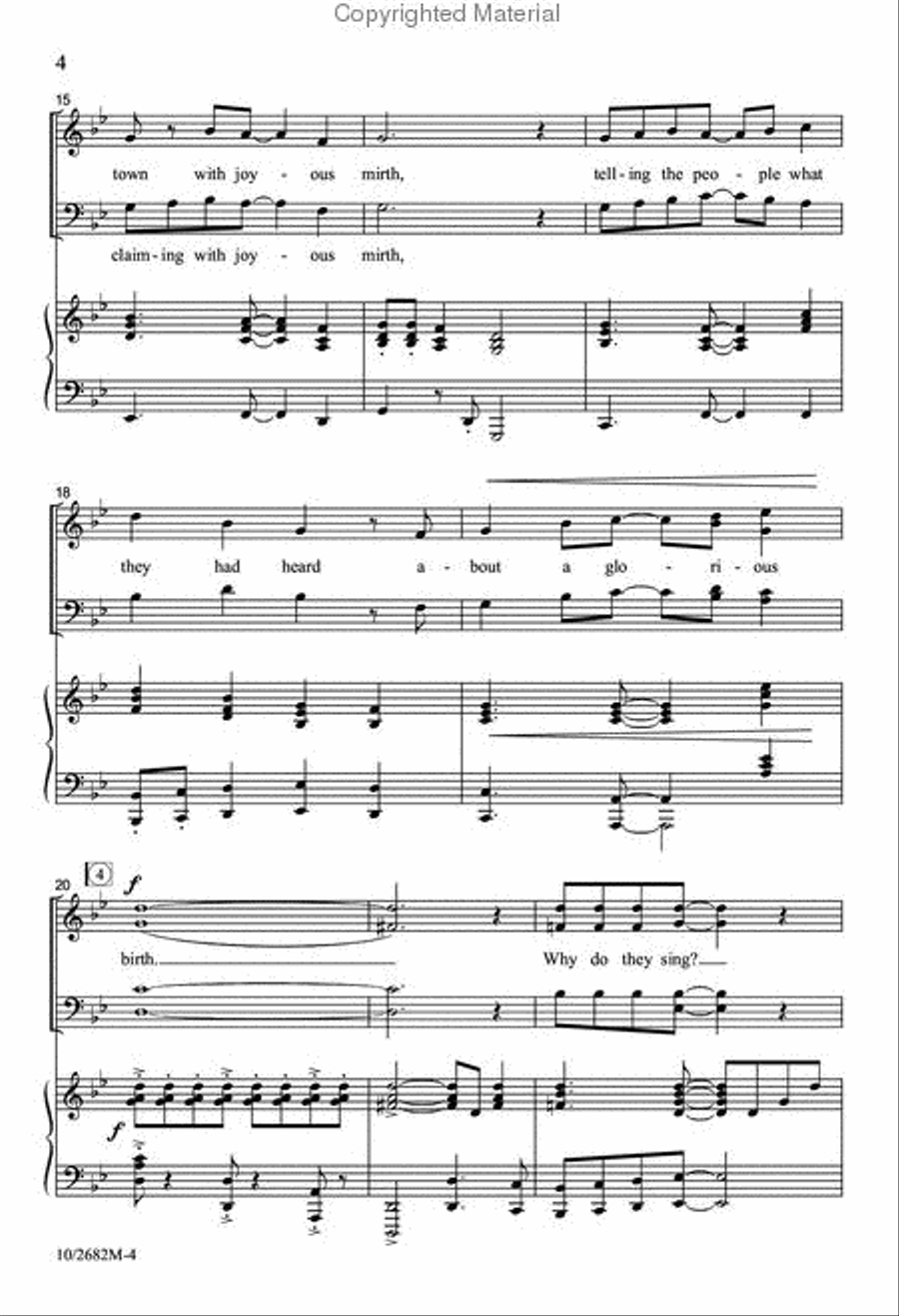 Why Do the Shepherds Sing? 4-Part scores gallery preview page 4
