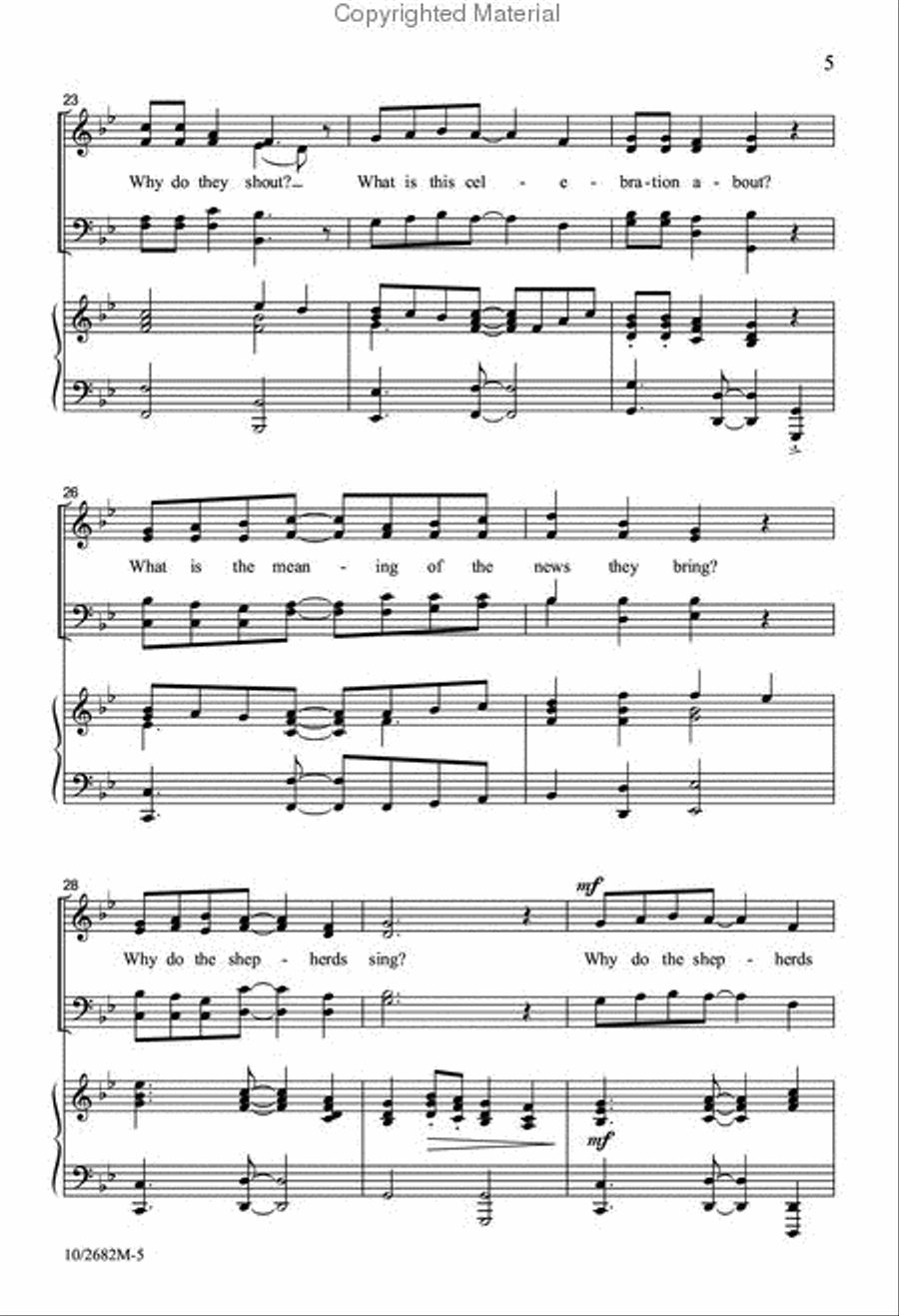 Why Do the Shepherds Sing? 4-Part scores gallery preview page 5