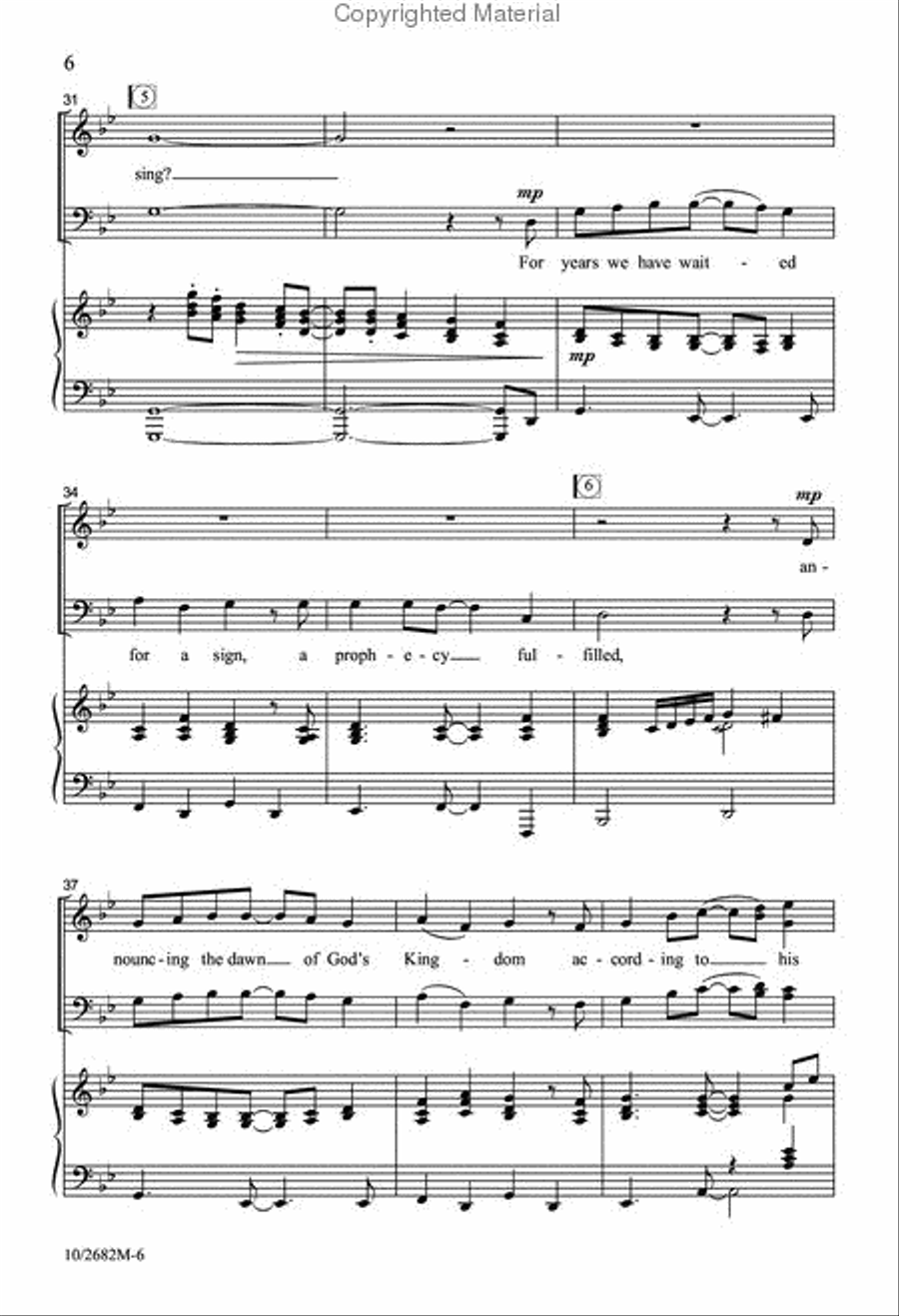 Why Do the Shepherds Sing? 4-Part scores gallery preview page 6