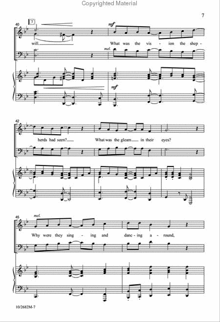 Why Do the Shepherds Sing? 4-Part scores gallery preview page 7