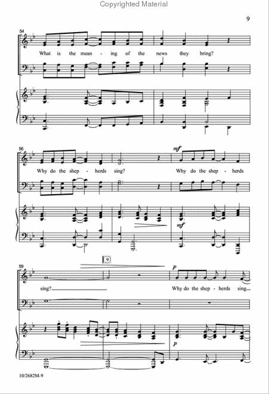 Why Do the Shepherds Sing? 4-Part scores gallery preview page 9