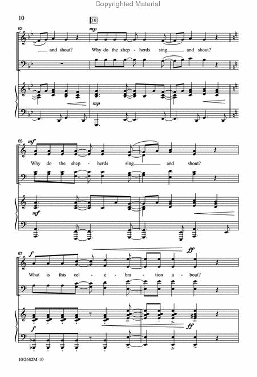 Why Do the Shepherds Sing? 4-Part scores gallery preview page 10