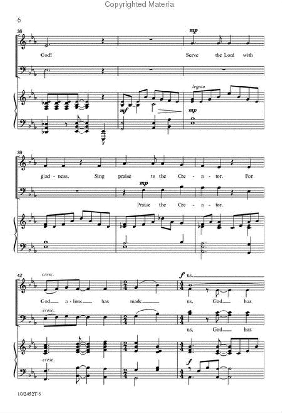 With Thanksgiving and Praise 4-Part scores gallery preview page 6