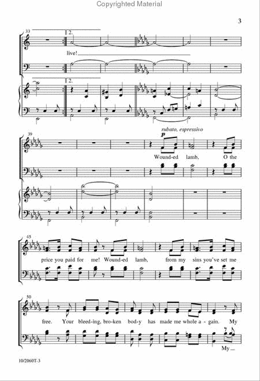 Wounded Lamb 4-Part scores gallery preview page 4