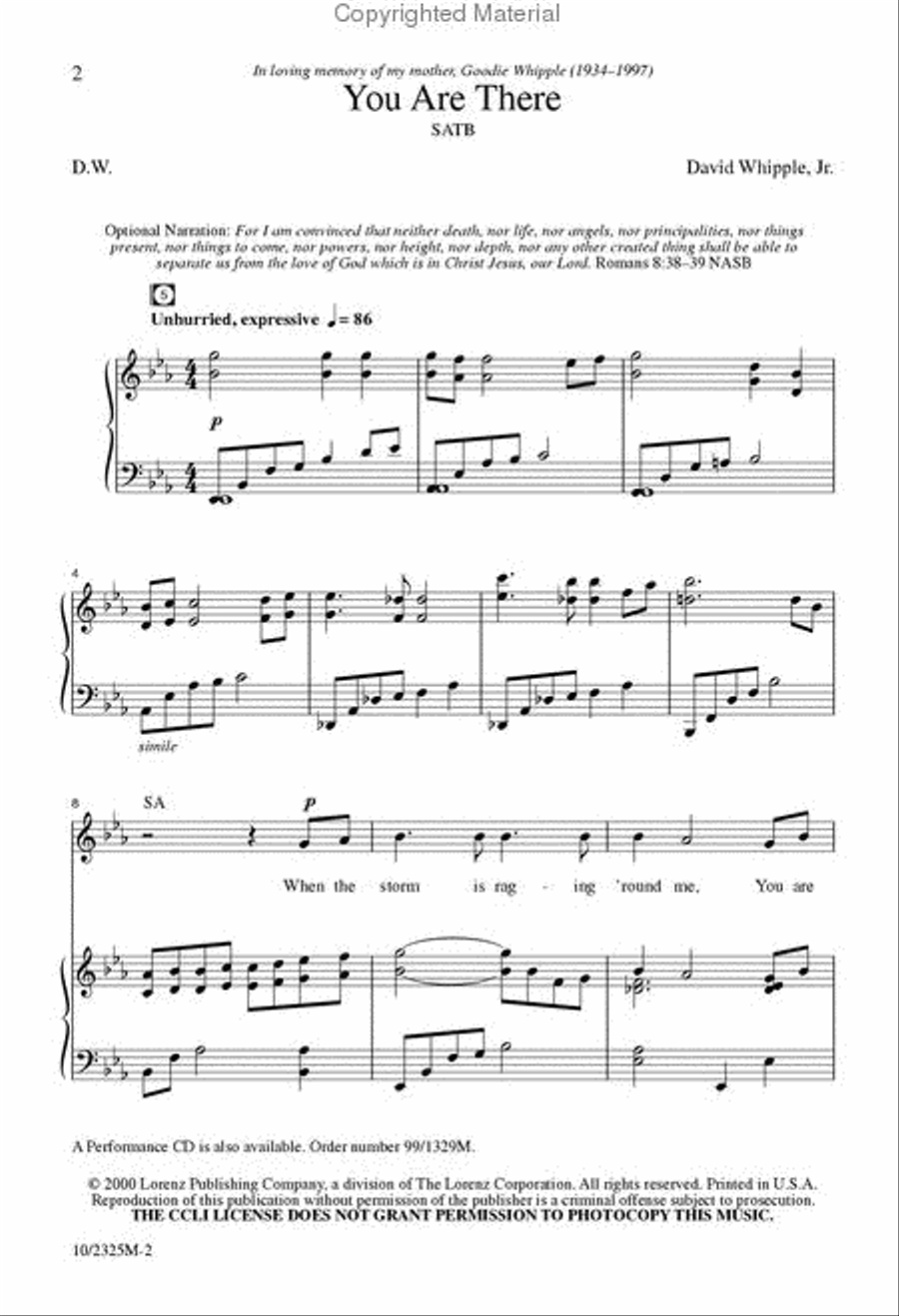 You Are There You Are There 4-Part scores gallery preview page 3