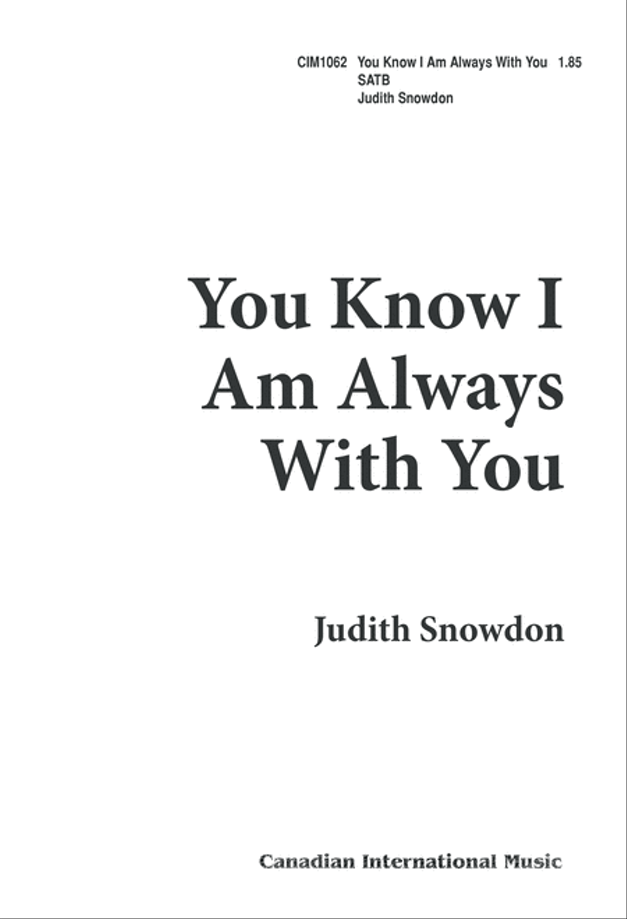 You Know I Am Always With You 4-Part scores gallery preview page 2
