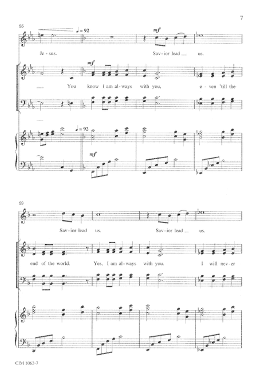 You Know I Am Always With You 4-Part scores gallery preview page 8