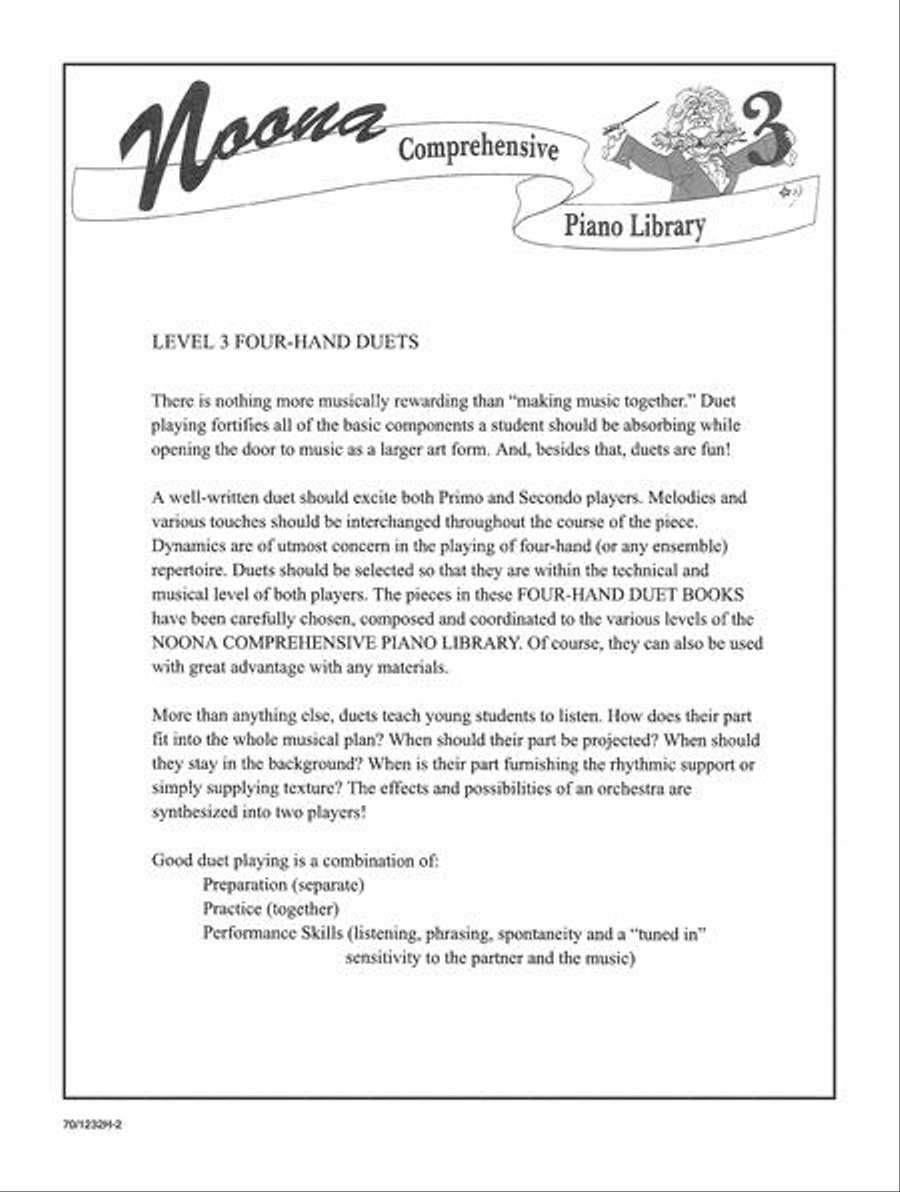 Noona Comprehensive Piano Four Hand Duet Level 3 Piano Method scores gallery preview page 2