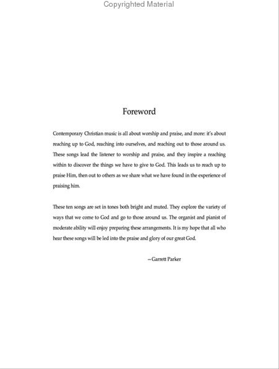 Praise and Glory for Organ and Piano Organ scores gallery preview page 2