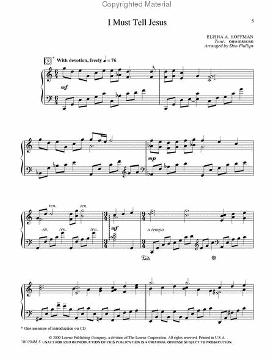 To Trust in Jesus Piano Solo scores gallery preview page 2