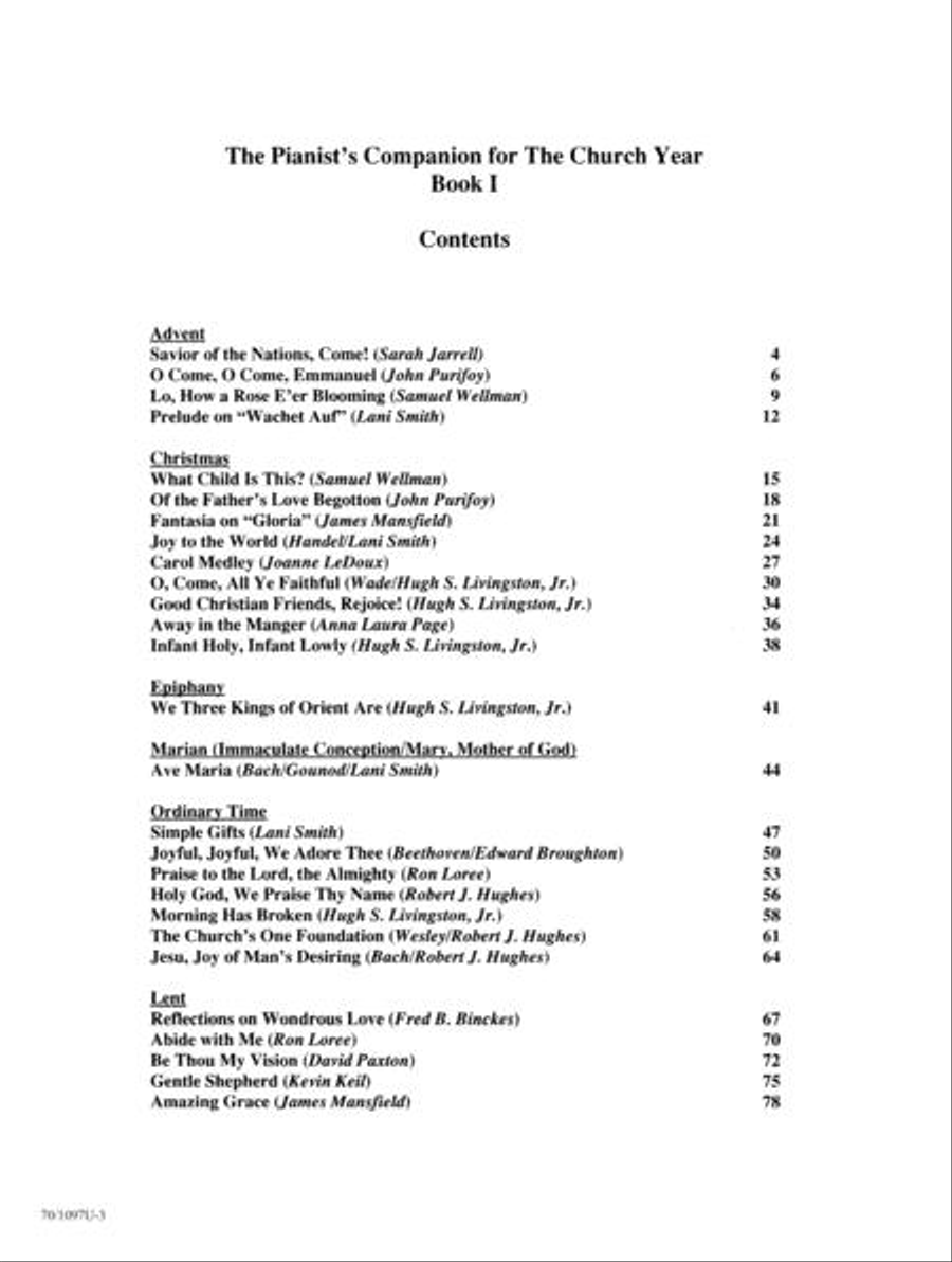 The Pianist's Companion for the Church Year, Book I Piano Solo scores gallery preview page 3