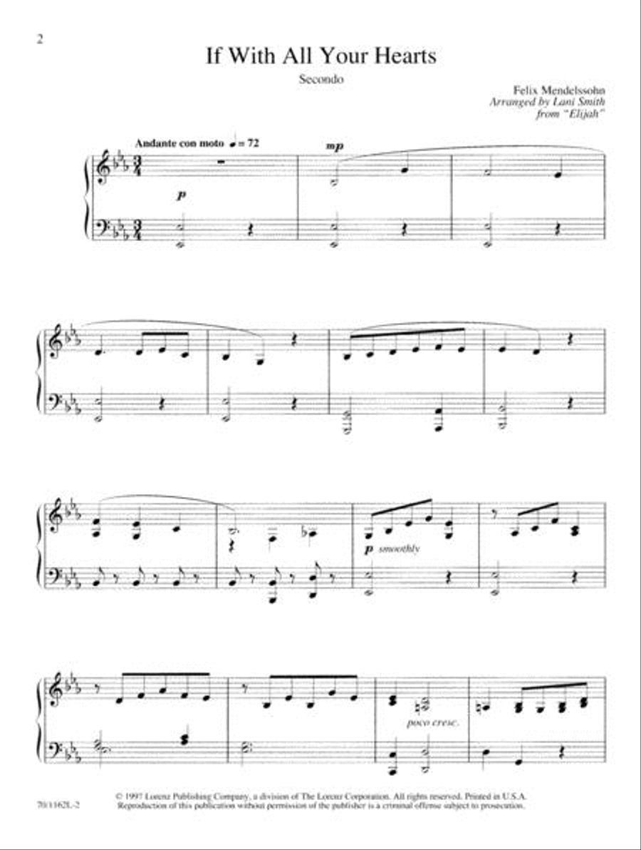 Sacred Duets for Piano, Four Hands Piano Duet scores gallery preview page 2