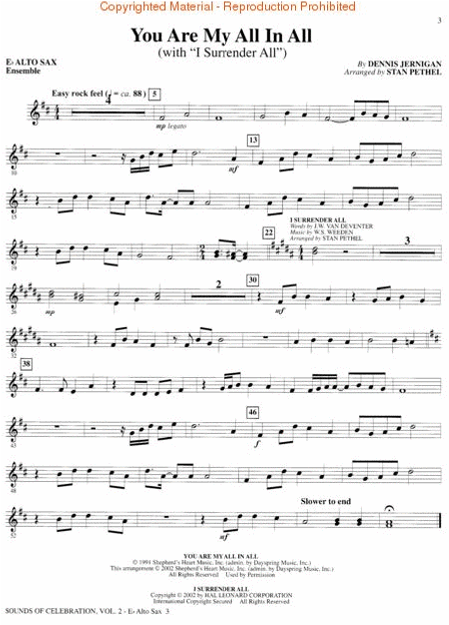 Sounds of Celebration (Volume Two) - Eb Alto Sax Alto Saxophone scores gallery preview page 3