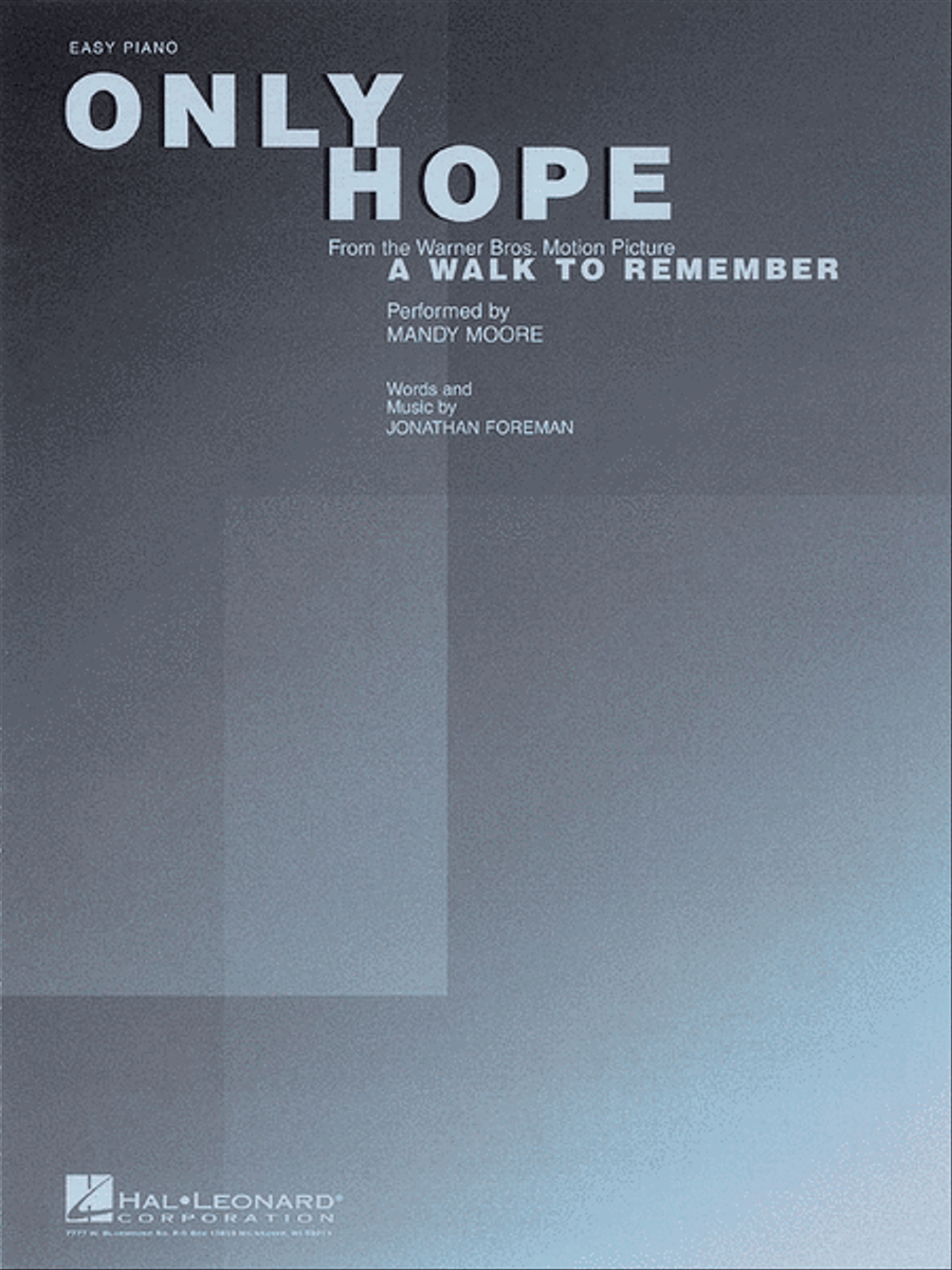 Only Hope Piano, Vocal scores gallery preview page 1