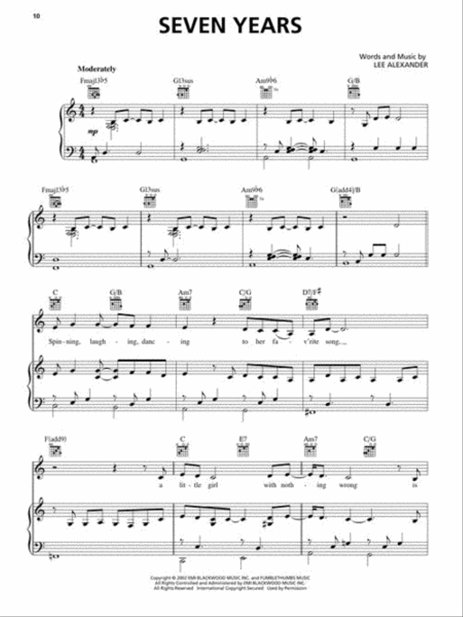 Norah Jones – Come Away with Me Piano, Vocal, Guitar scores gallery preview page 6