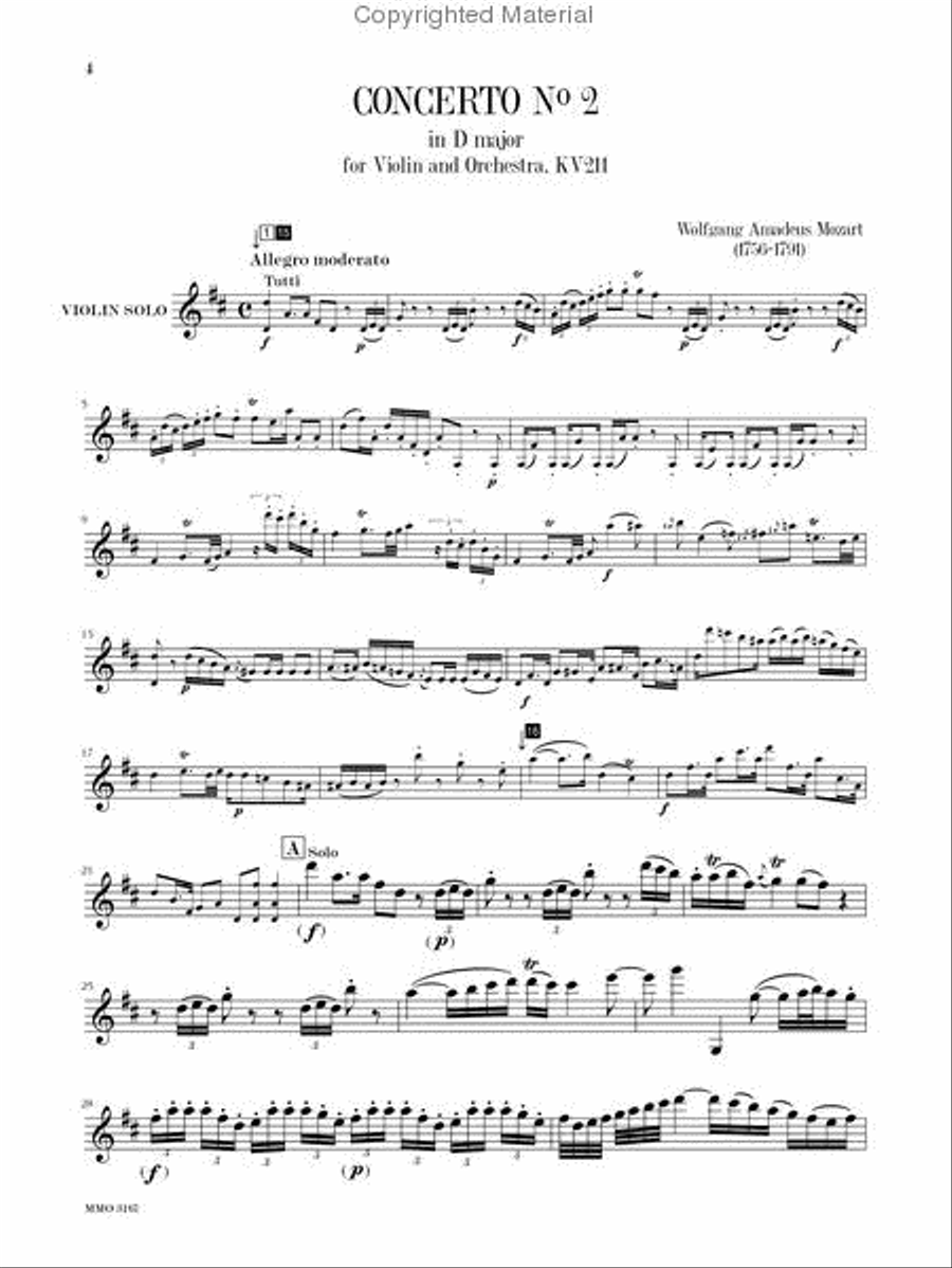 Mozart - Violin Concerto No. 2 in D Major, KV211