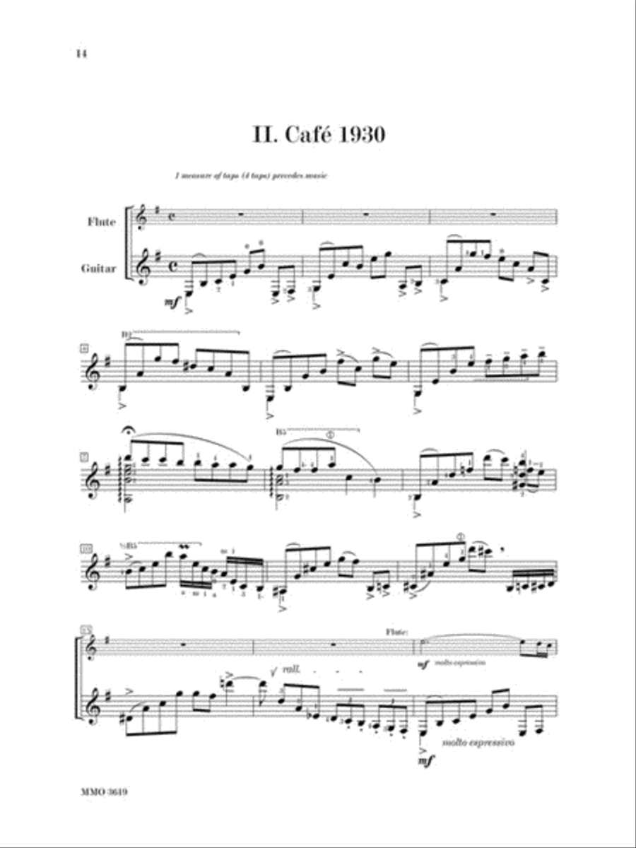 Astor Piazzolla - Histoire Du Tango and Other Latin Classics for Guitar & Flute Flute scores gallery preview page 3
