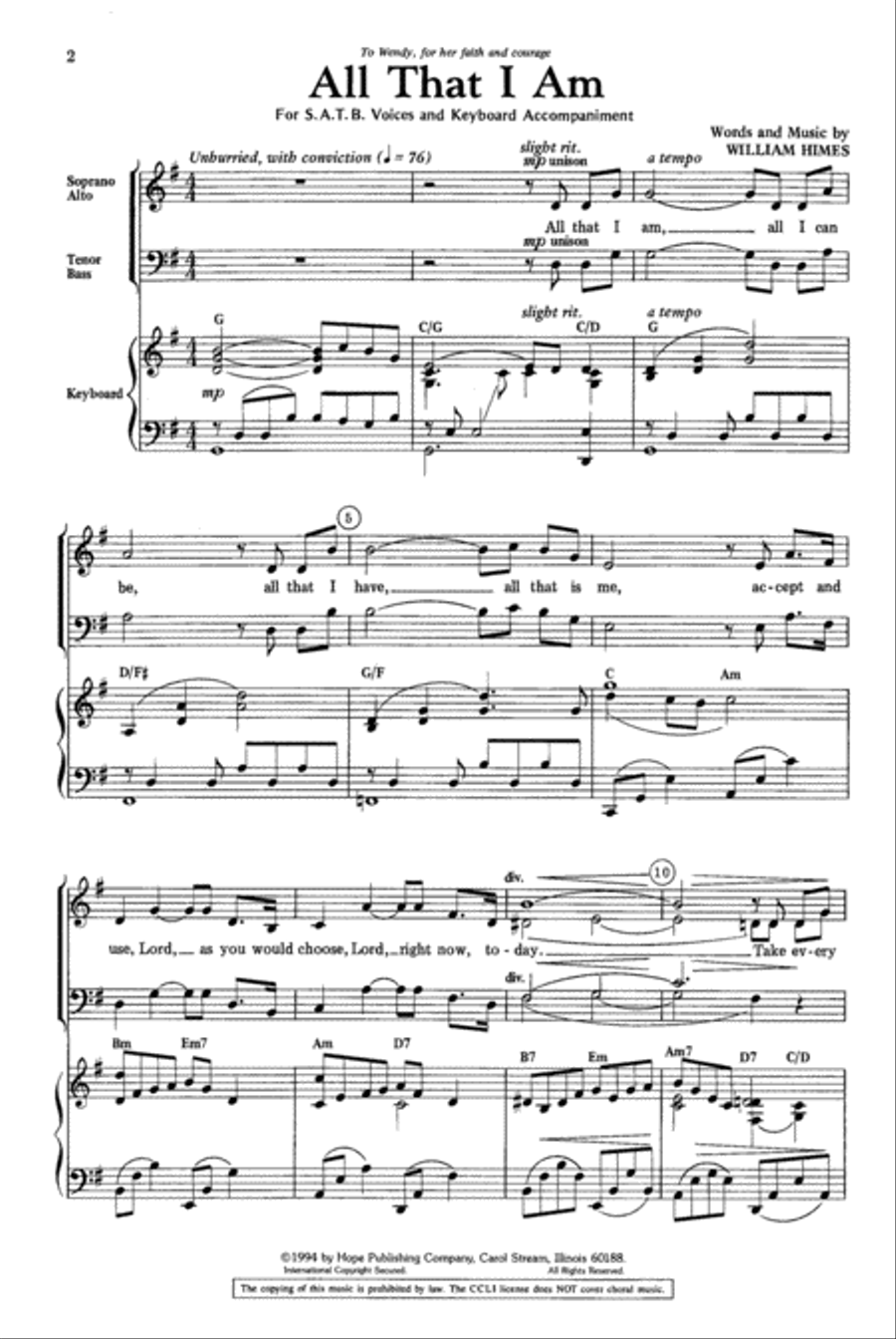 All That I Am All That I Am 4-Part scores gallery preview page 2