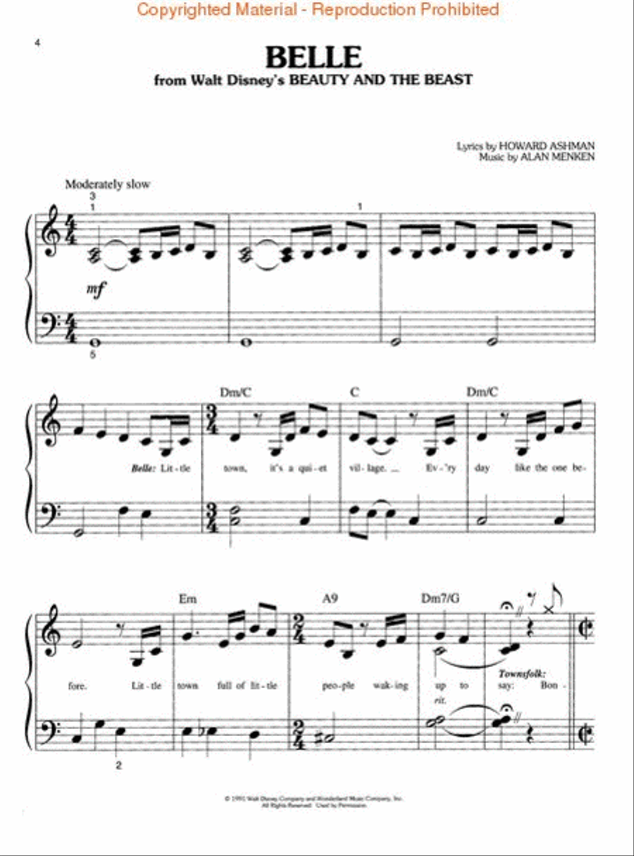 Disney's Princess Collection Complete Easy Piano scores gallery preview page 2