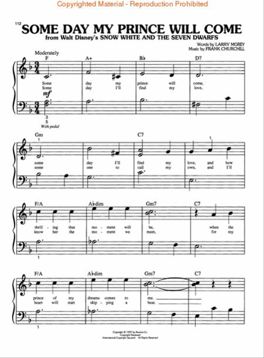 Disney's Princess Collection Complete Easy Piano scores gallery preview page 4